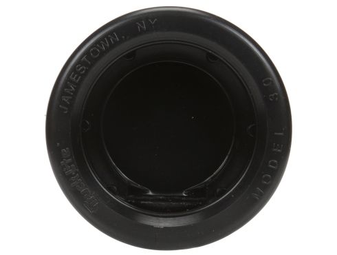 30702 Dos fermé, trou de sortie de 0,75", PVC noir, passe‑fil pour feux Série 30 et feux de 2", rond