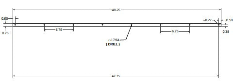 4027975 Strip Mtg. For Seal Rubber (48.25”)