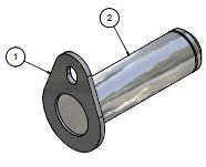 6011603 Pin Assy. 7” (Chrome)