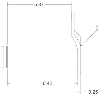 6016354 Pin Assy. Strut/Suspension (7.5”)