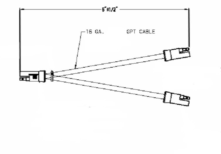 703040298 	ADAPTER,2-WIRE "Y" - "6"
