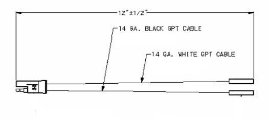 703040359 JUMPER,2 PIN TO FEML BULLETS
