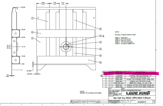 05AH0570 Upper plate assy