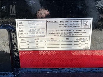 800000933 Vin plate Trailking